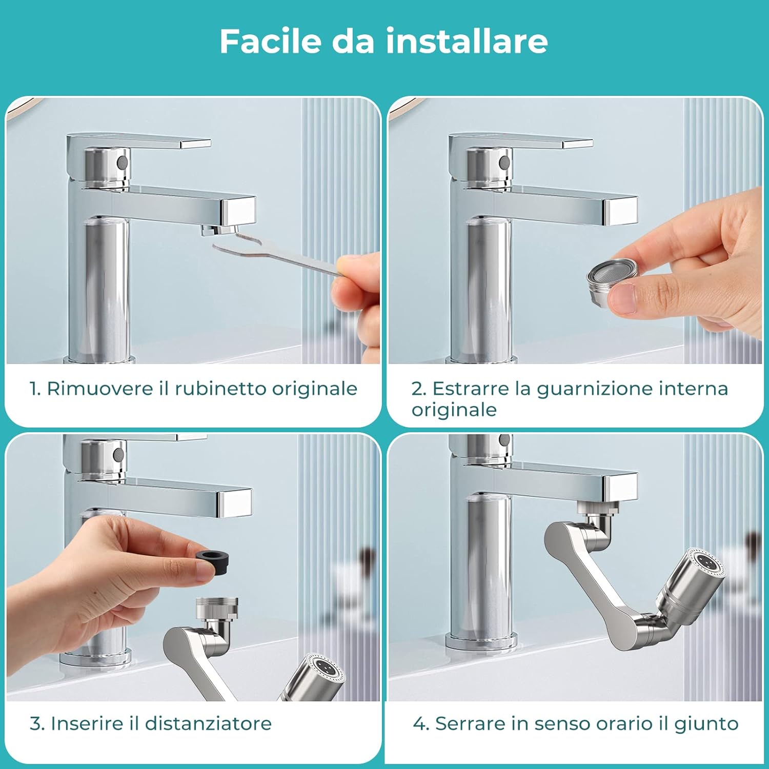 Extensor de Grifo Giratorio